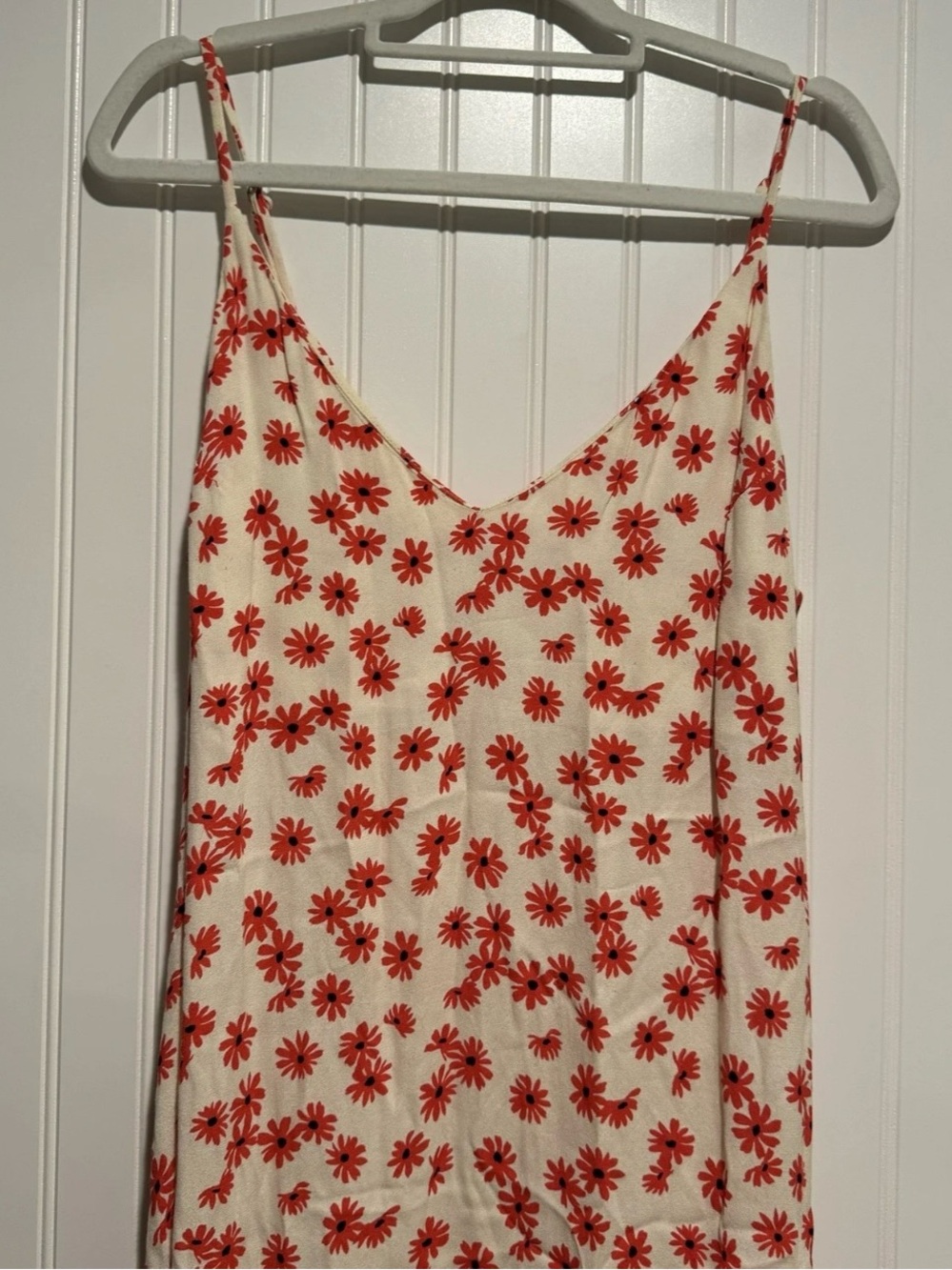 Reformation Alexandra Midi Dress Red Daisy Slip Dress Size 10 - Picture 3 of 6